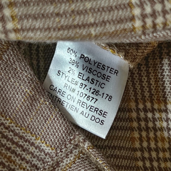 Alice + Olivia Plaid Low/Mid-Rise Flair Trousers - Picture 3 of 6